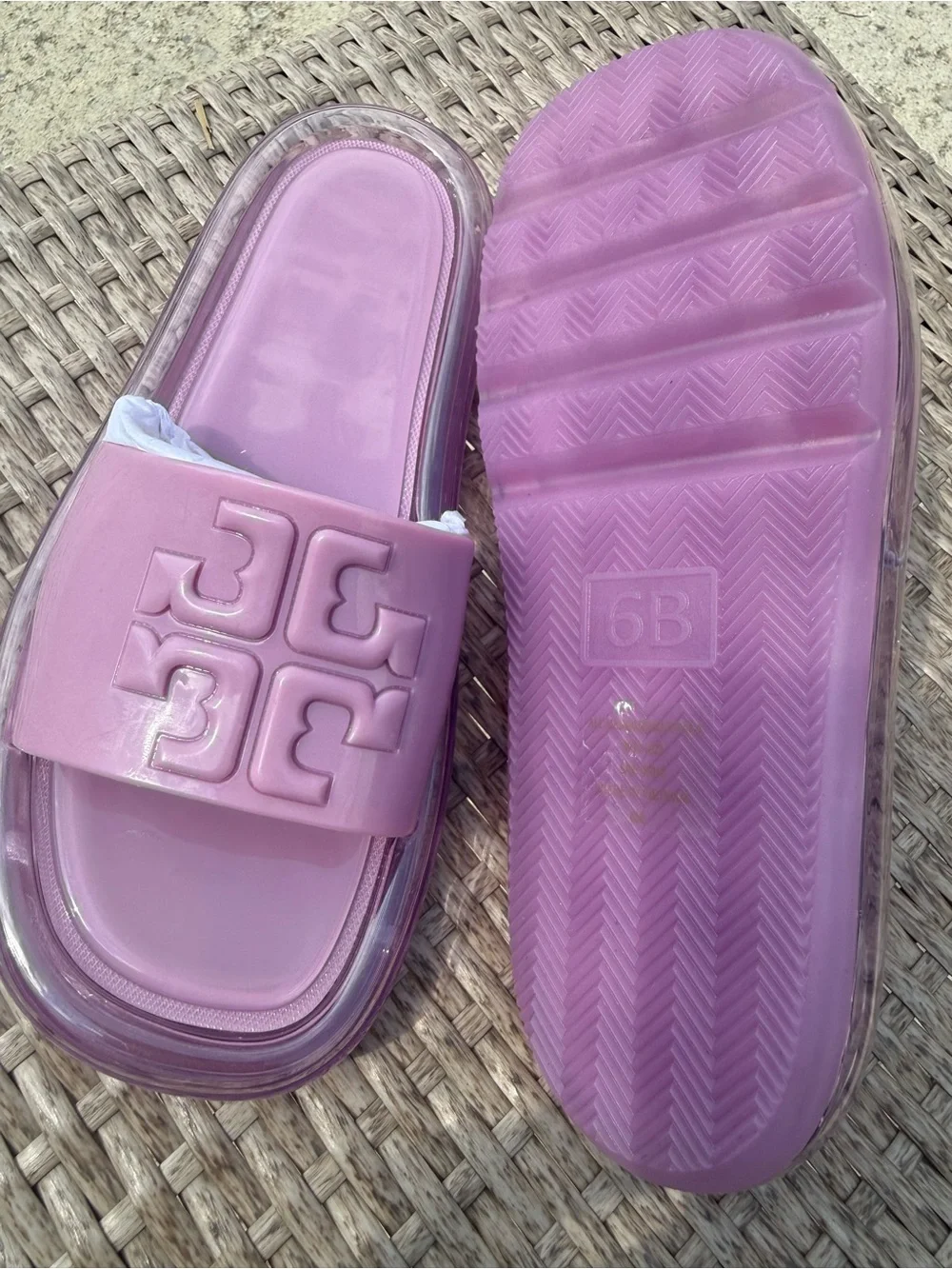 Tory Burch Violet Purple Bubble Jelly Slide Sandal